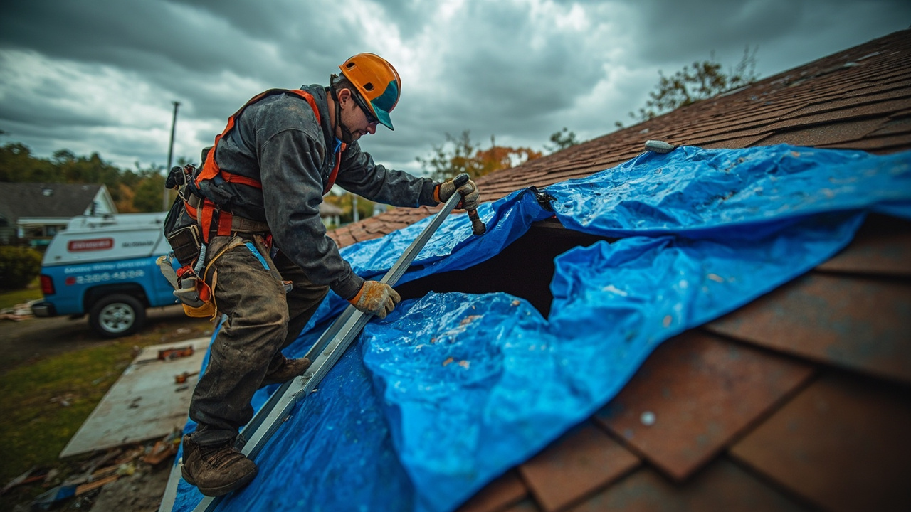 Emergency Roof Leak Tarping in Birmingham – 24/7 Response When Minutes Matter