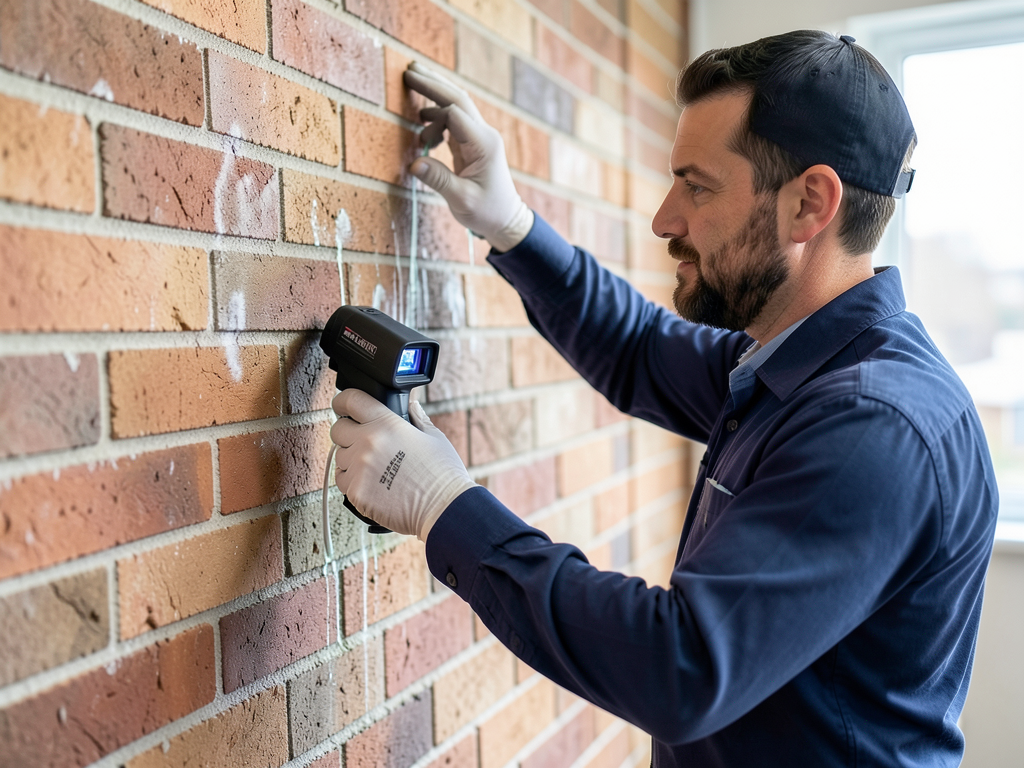 Handling moisture seepage through brick siding in