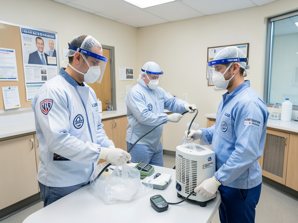 Specialized water cleanup for medical offices and